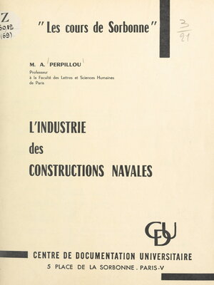 cover image of L'industrie des constructions navales